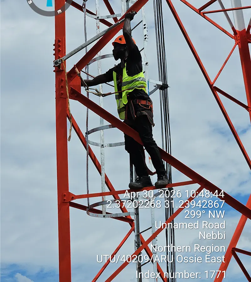 Firefly Renewable Energy engineer inspecting a solar energy installation